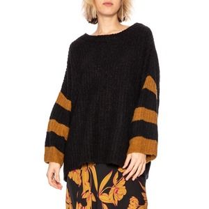 NWT A.L.C. Lorenzo Oversized Crewneck Striped Alpaca-Blend Sweater XS